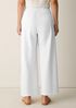 Cotton Blend Ponte Wide-Leg Trouser
