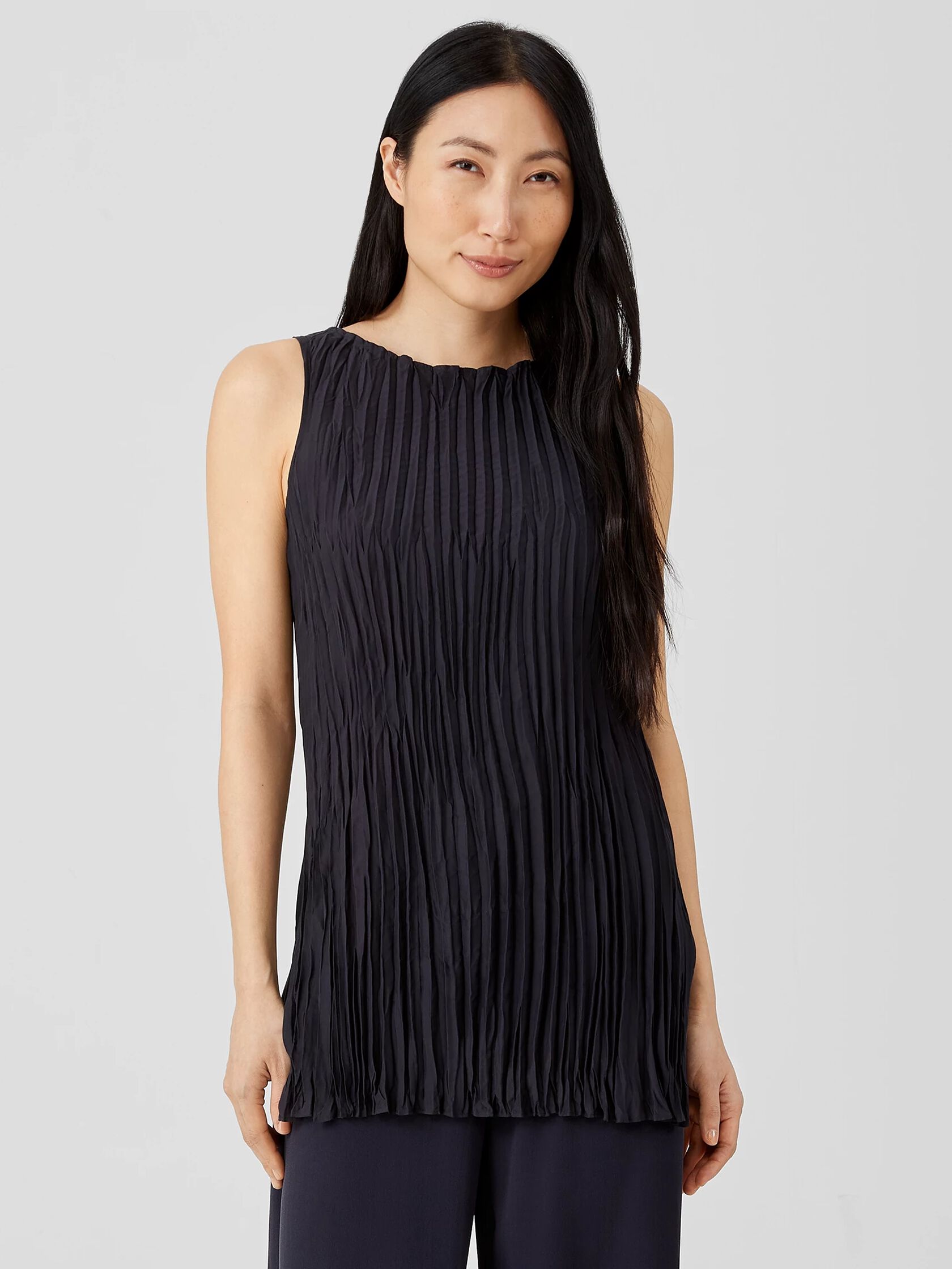 Crushed Silk Long Tank