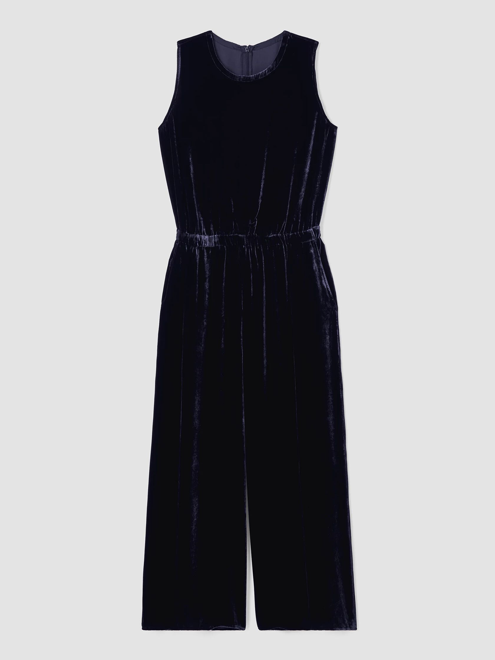 Velvet Wide-Leg Jumpsuit