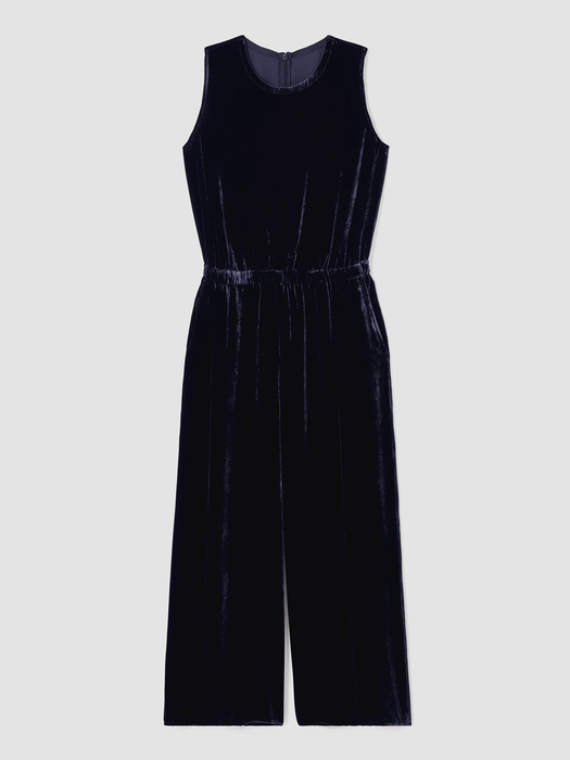 Velvet Wide-Leg Jumpsuit