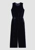 Velvet Wide-Leg Jumpsuit