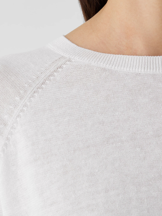 Organic Linen Cotton Raglan-Sleeve Top