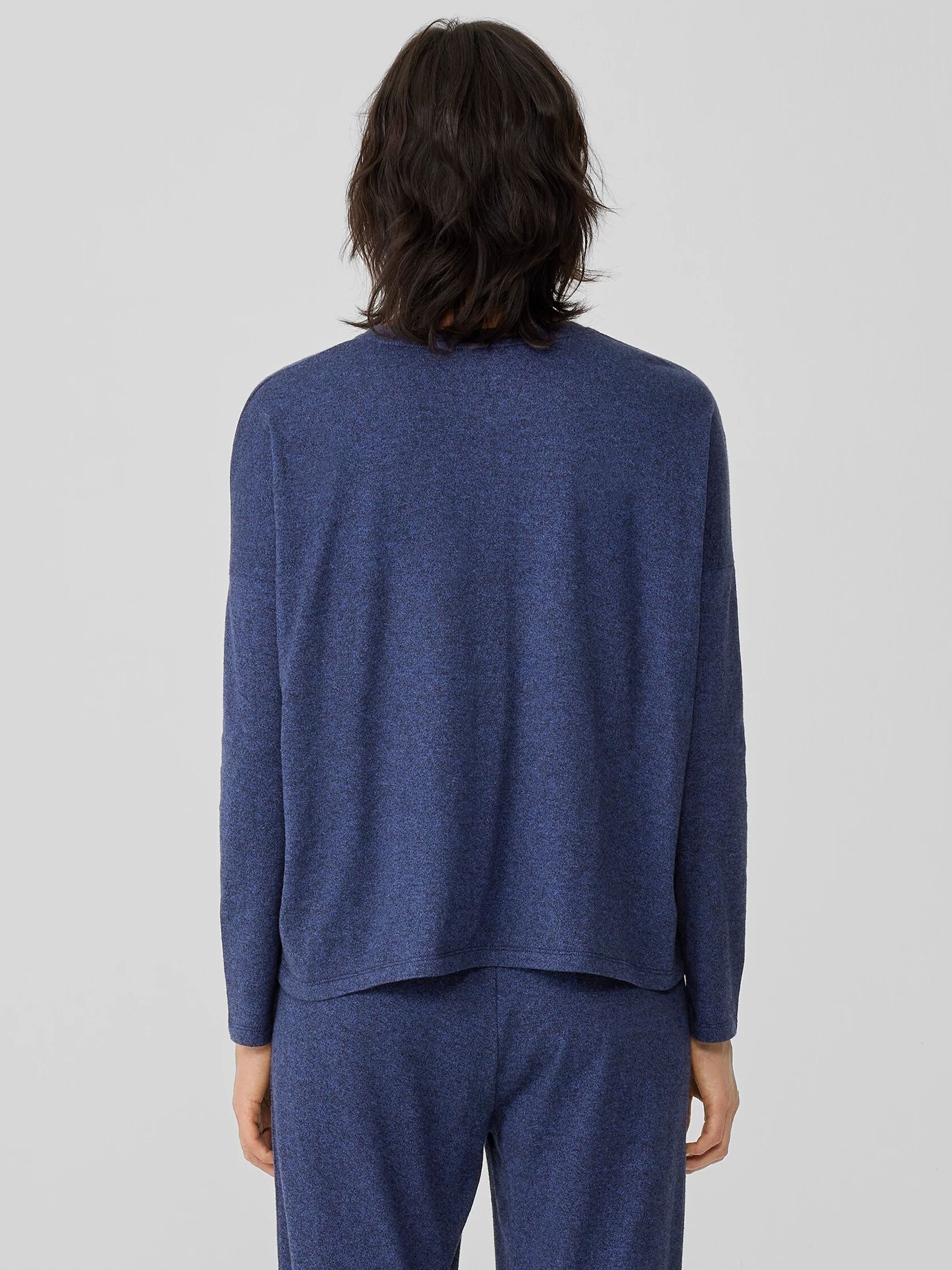 Cotton Hemp Melange V-Neck Top
