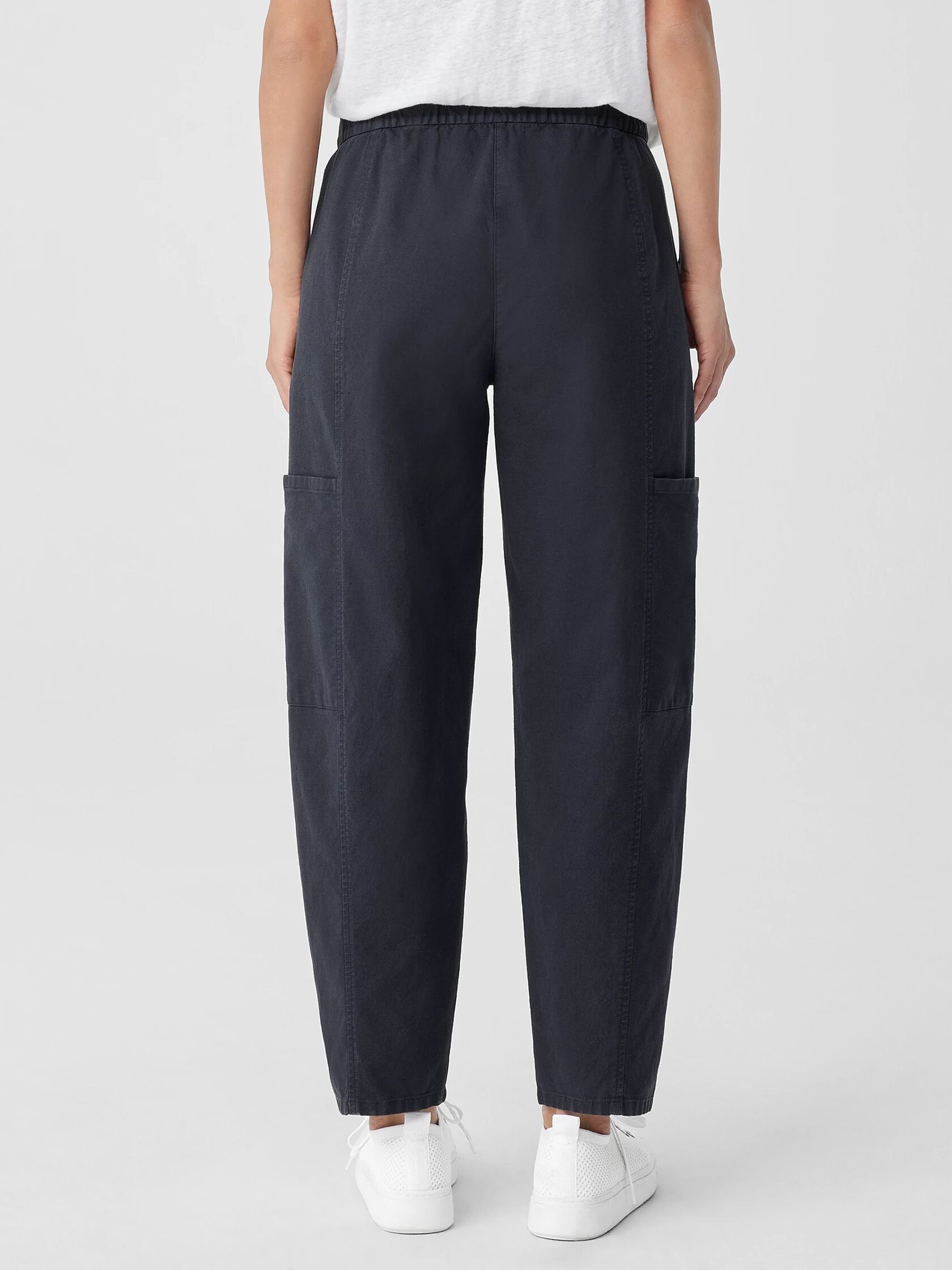 Cotton Hemp Stretch Lantern Pant