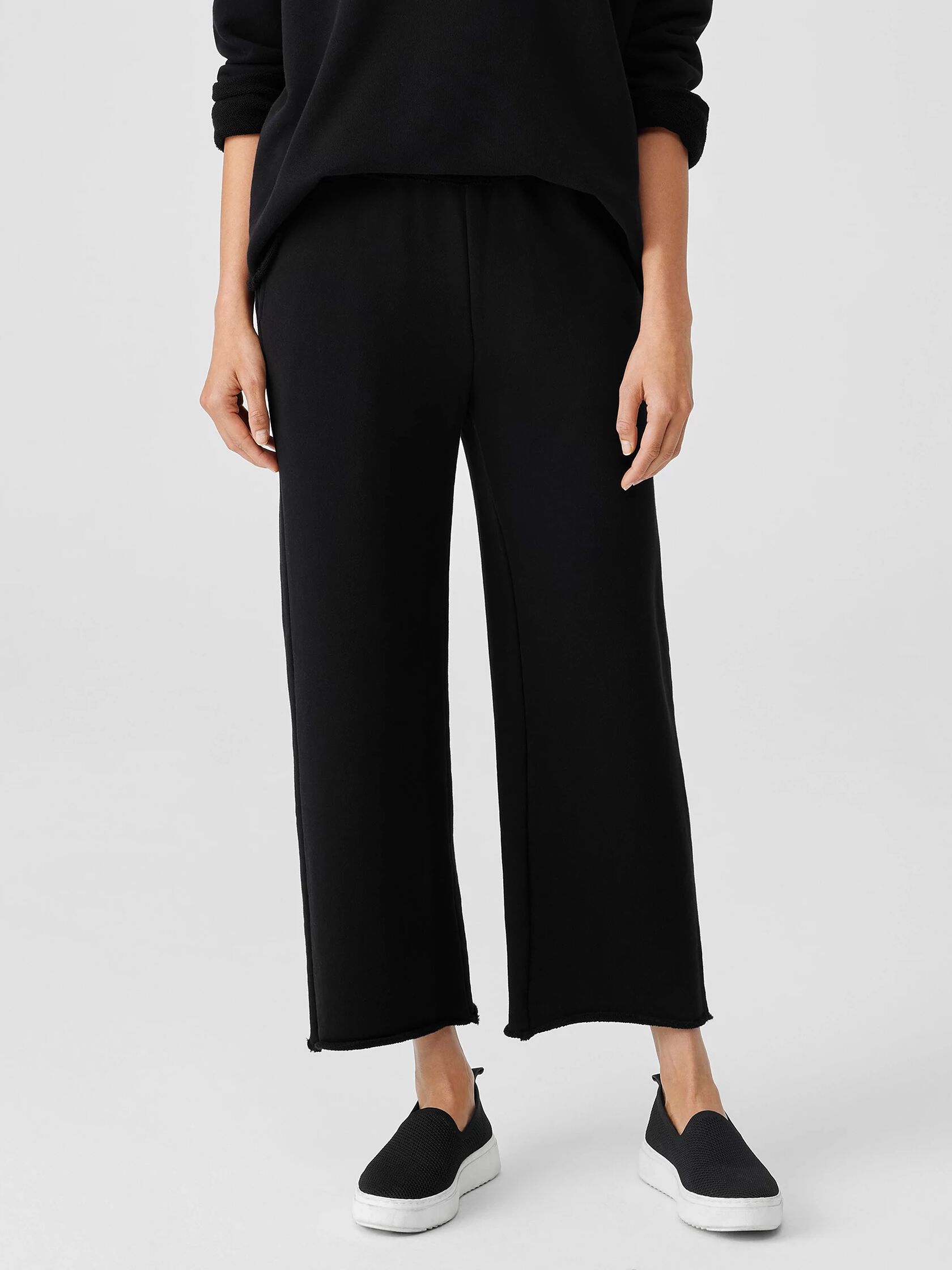 Organic Cotton French Terry Straight Pant