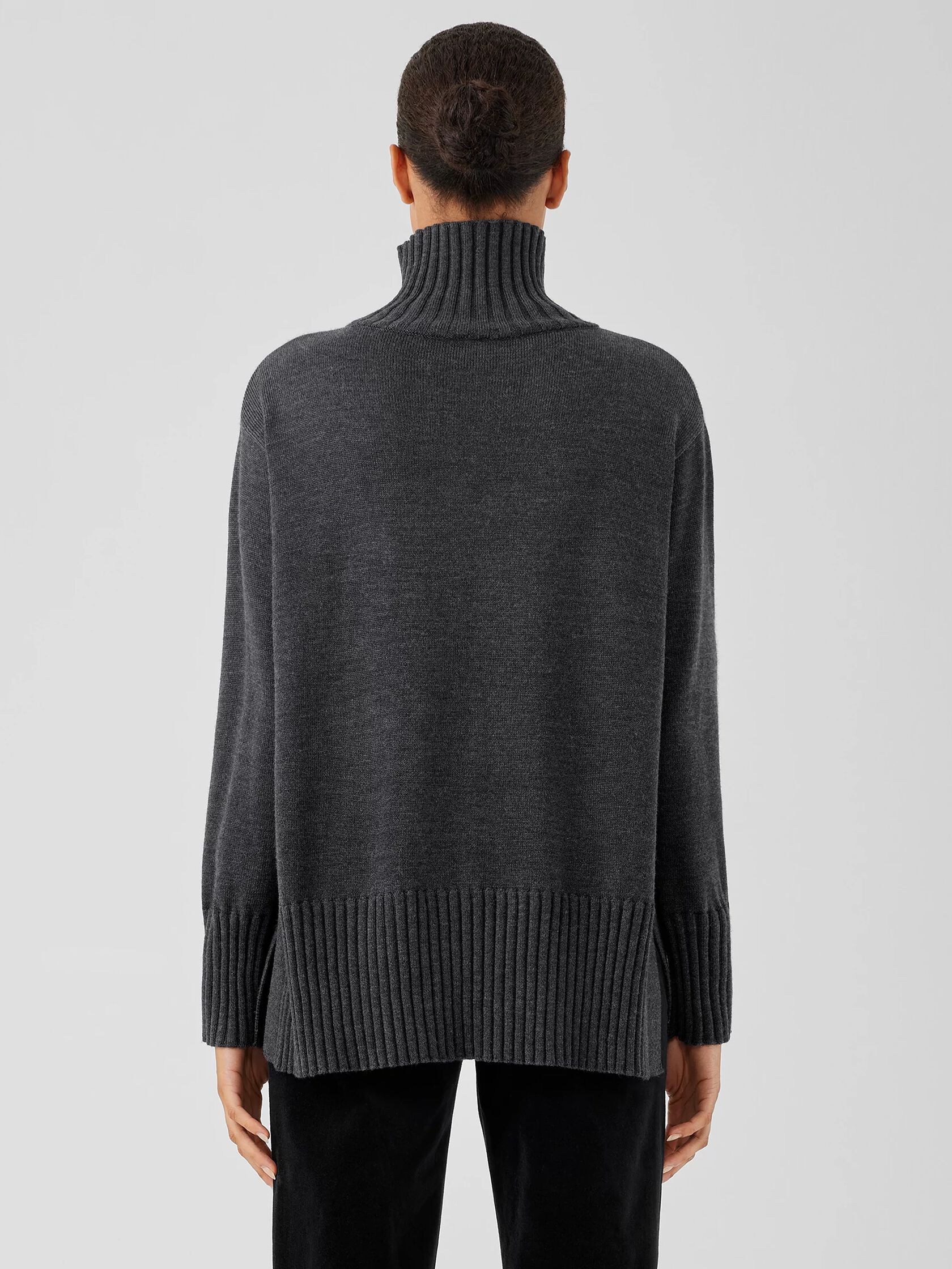 Merino Jersey Turtleneck in Regenerative Wool