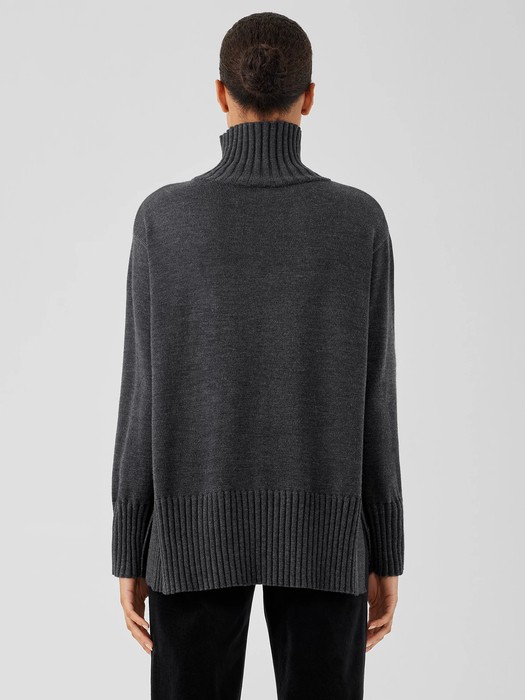 Merino Jersey Turtleneck in Regenerative Wool