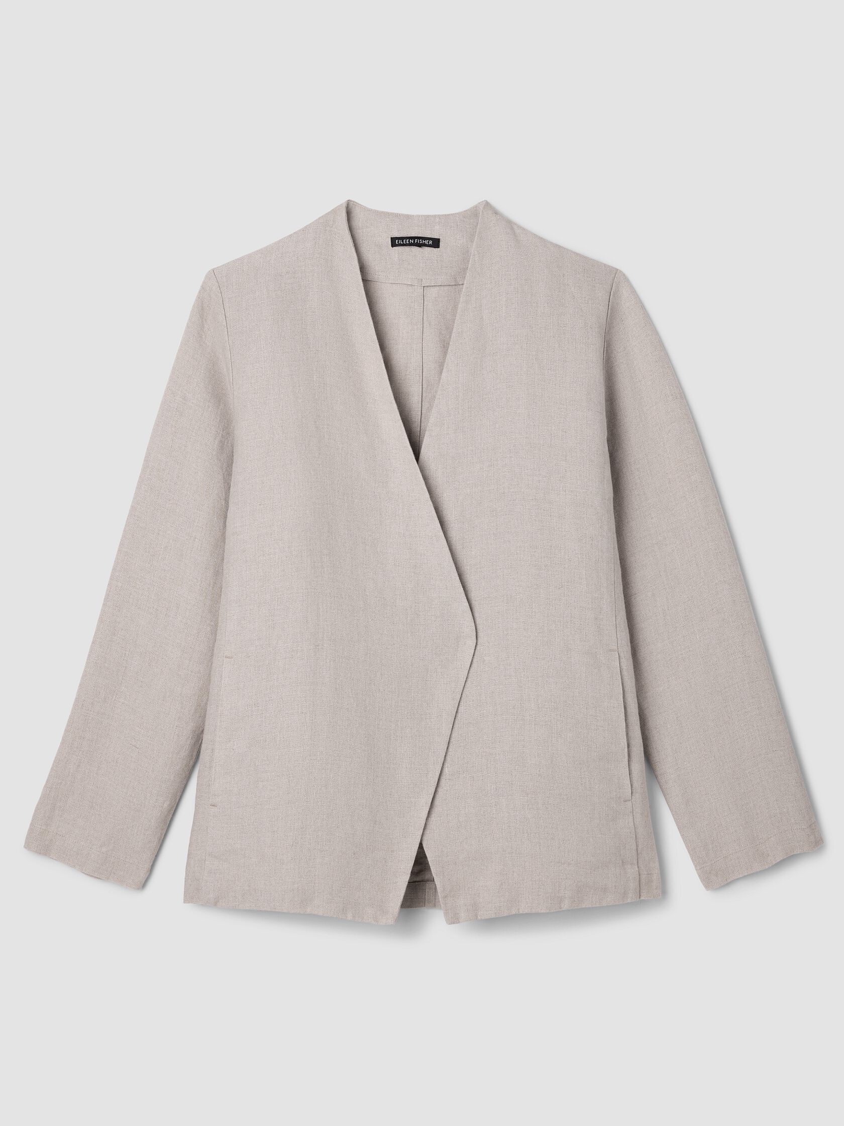 Heavy Organic Linen Angled Jacket