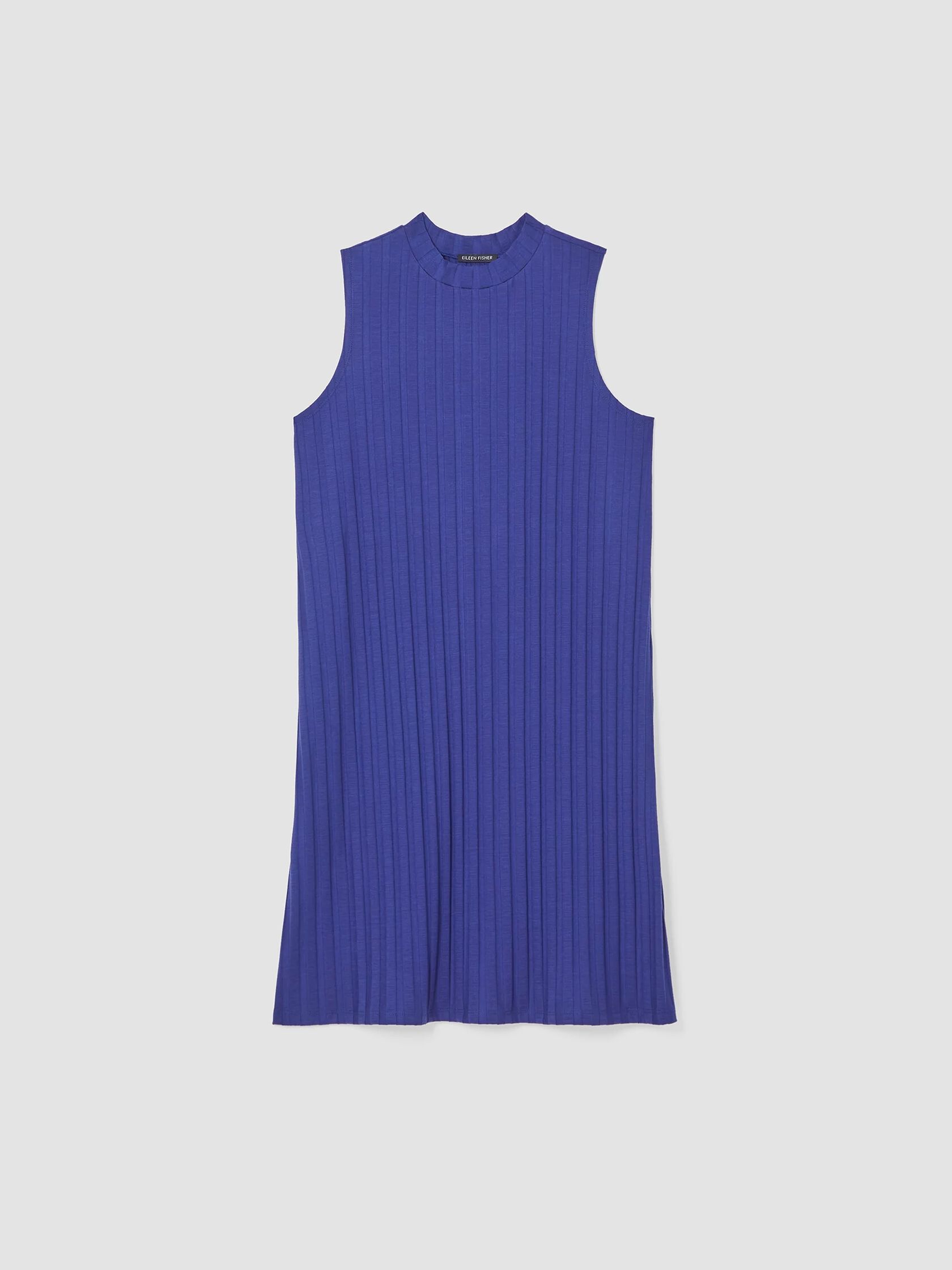 Wide Rib Stretch Mock Neck Dress