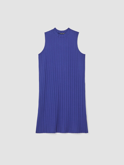 Wide Rib Stretch Mock Neck Dress