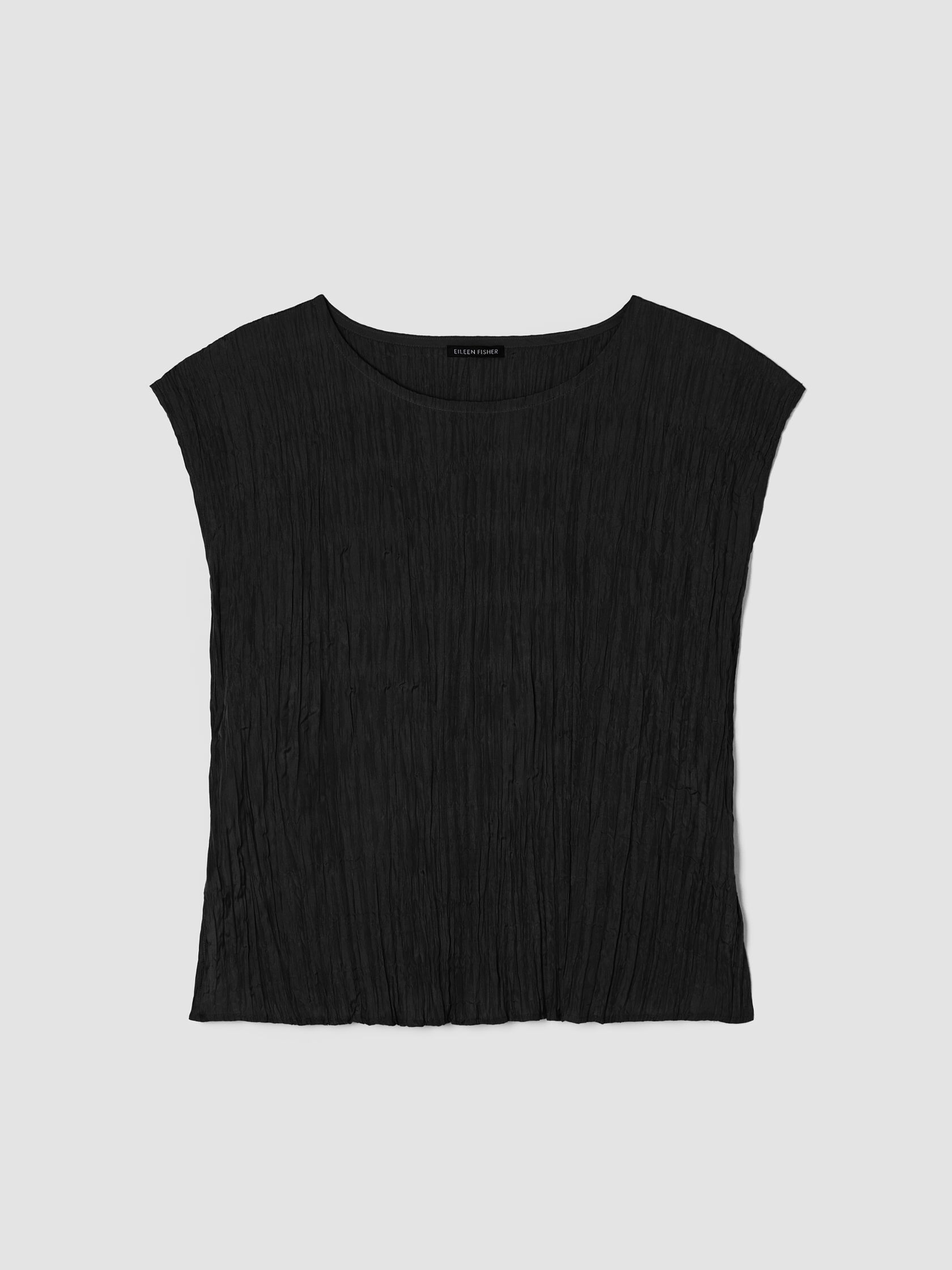 Crushed Silk Ballet Neck Top