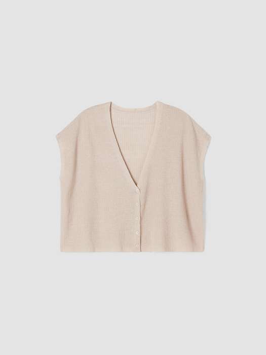 Organic Linen Cotton Short-Sleeve Cardigan