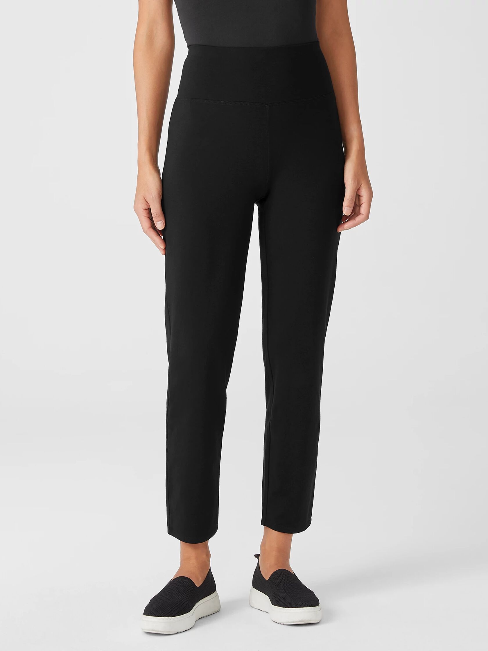 Traceable Cotton Jersey High-Waisted Pant