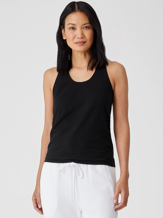 Traceable Organic Cotton Jersey Racer-Back Tank | EILEEN FISHER