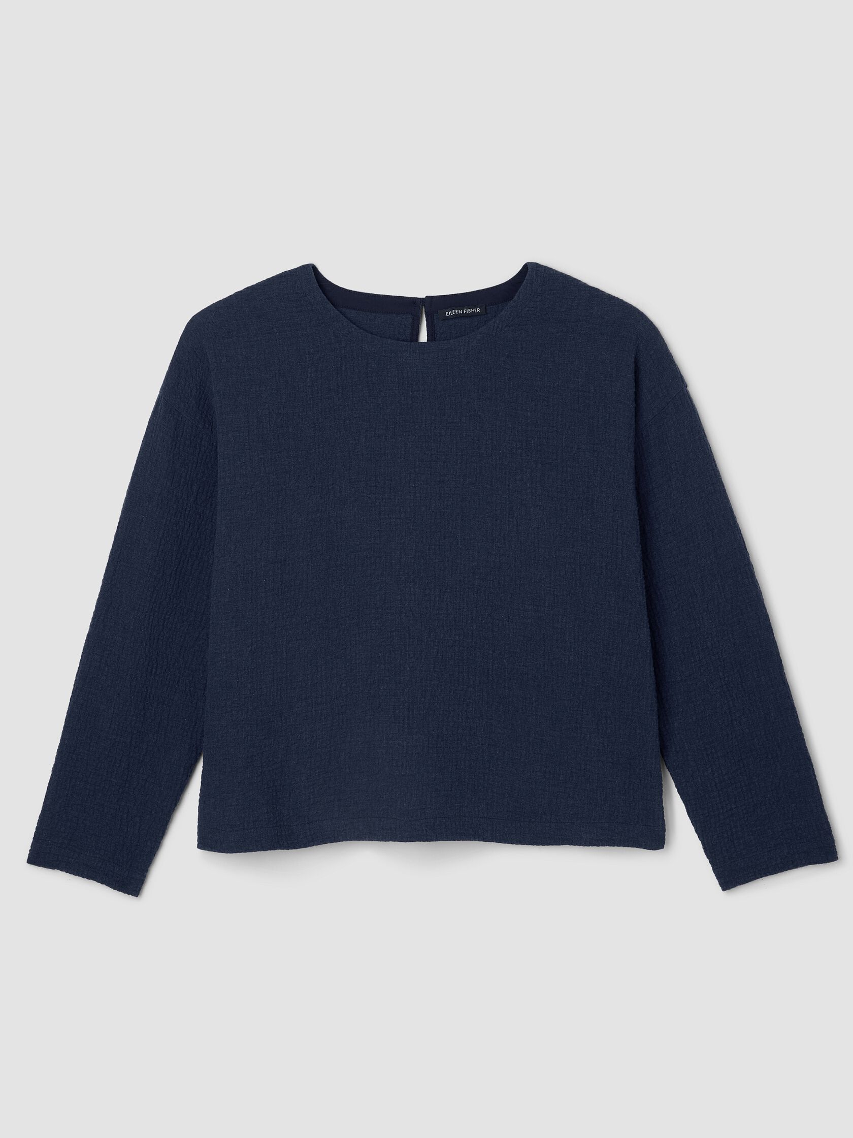 Organic Cotton Doubleweave Round Neck Box-Top