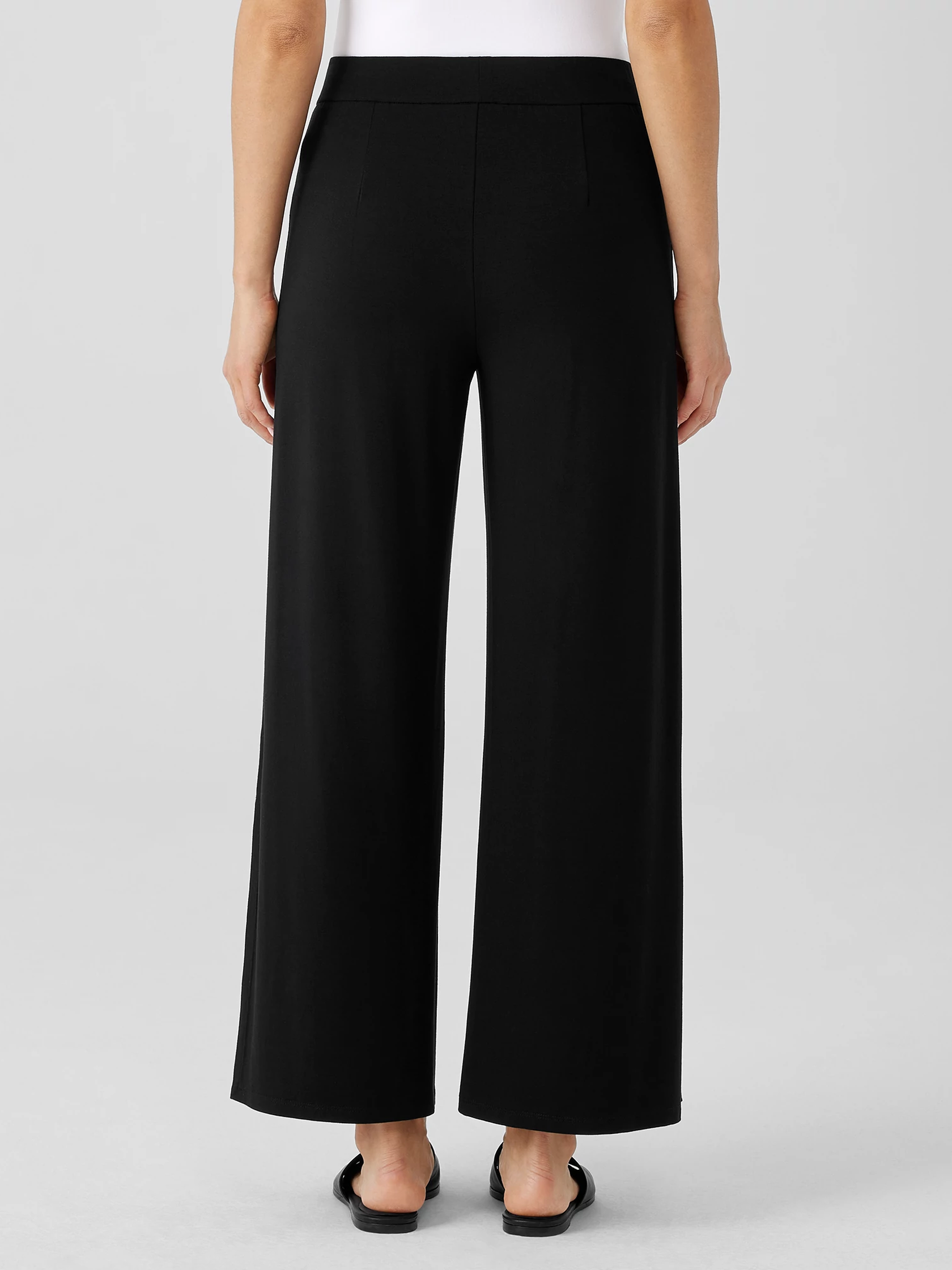 Stretch Jersey Knit Pant with Slits | EILEEN FISHER