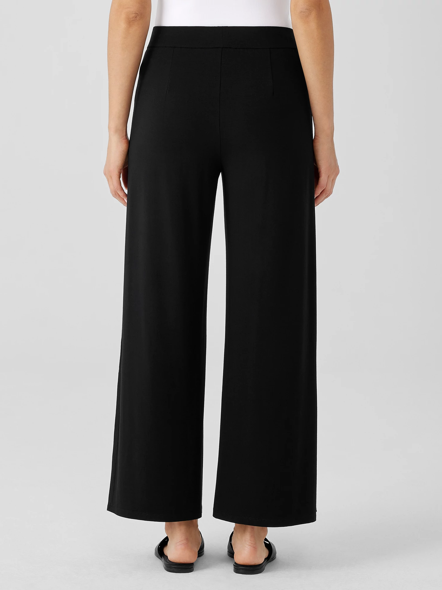 Stretch Jersey Knit Pant with Slits EILEEN FISHER