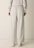 Waffle Cotton Blend Doubleknit Wide-Leg Pant