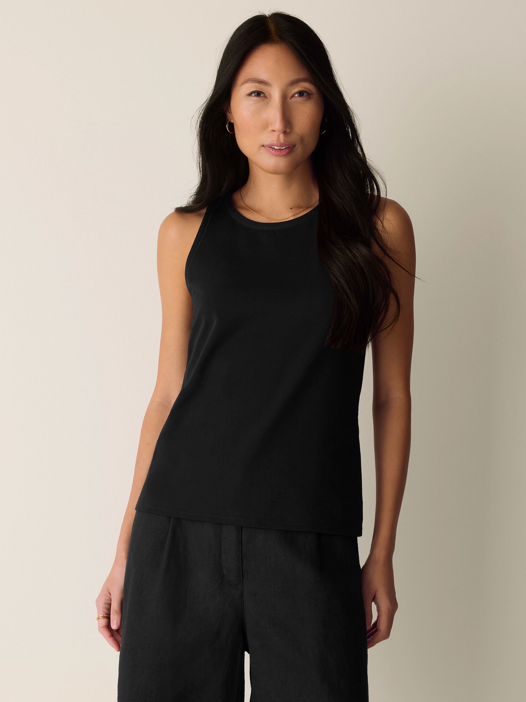 Pima Cotton Stretch Jersey Slim Tank