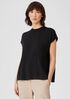 Organic Cotton Slub High Crew Neck Tee