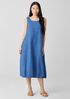 Washed Organic Linen Délavé Lantern Dress