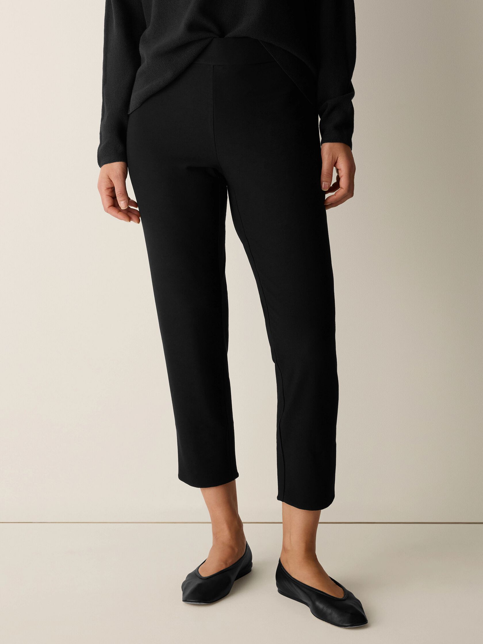 Washable Stretch Crepe Slim Pant