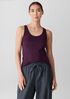 Organic Cotton Stretch Rib Scoop Neck Tank