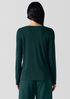 Stretch Silk Jersey Scoop Neck Top