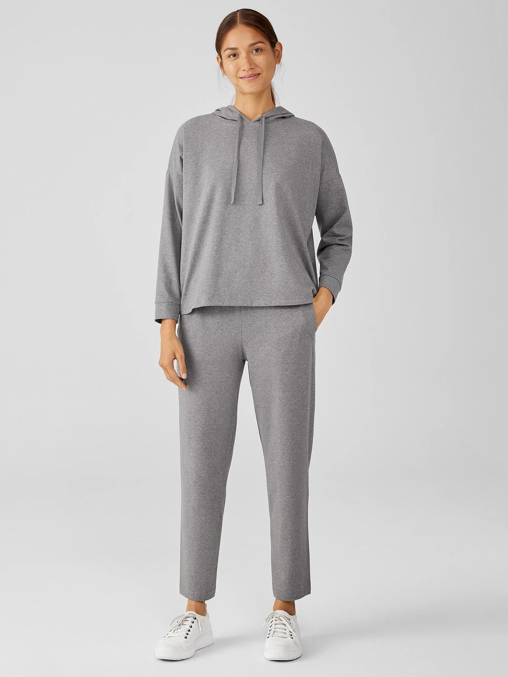 Heathered Organic Cotton Jersey Slouchy Pant