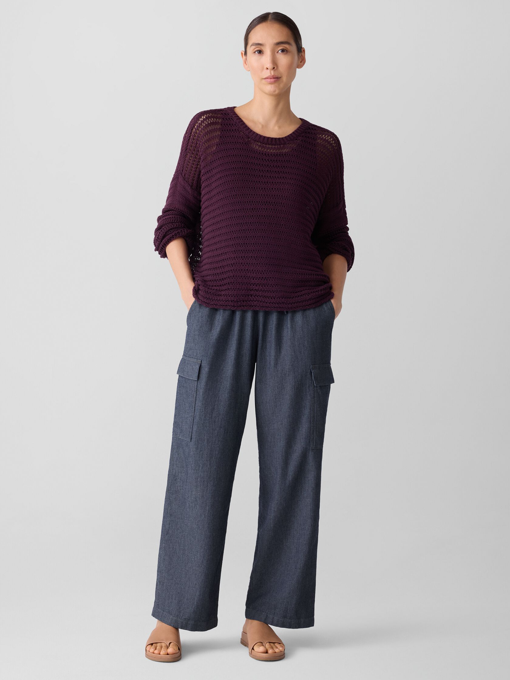Peruvian Organic Cotton Cord Crew Neck Top