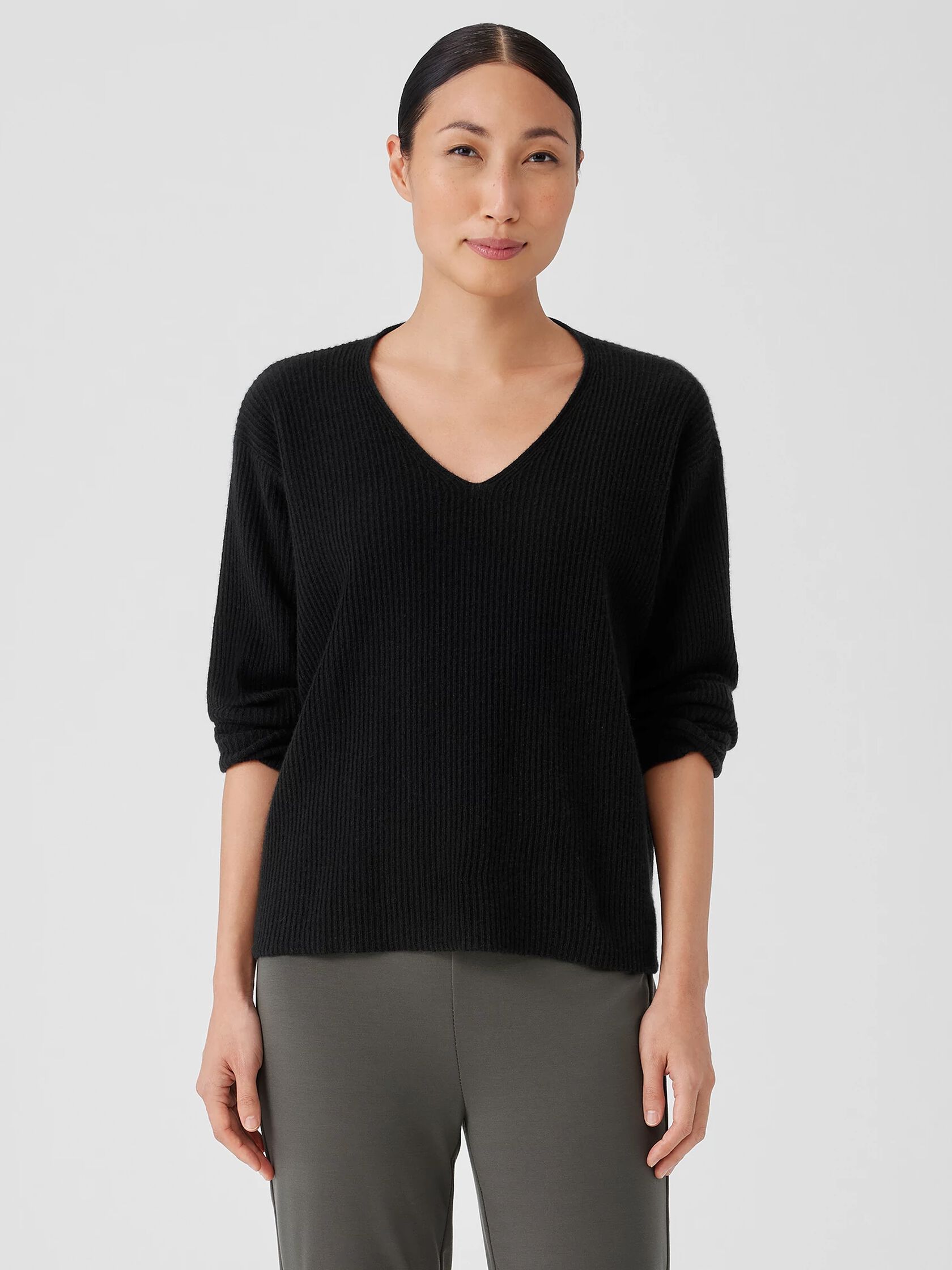 Italian Cashmere V-Neck Top