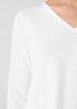 Organic Cotton Slubby Jersey V-Neck Top