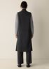 Lightweight Boiled Wool Shawl Collar Vest in Regenerative Wool