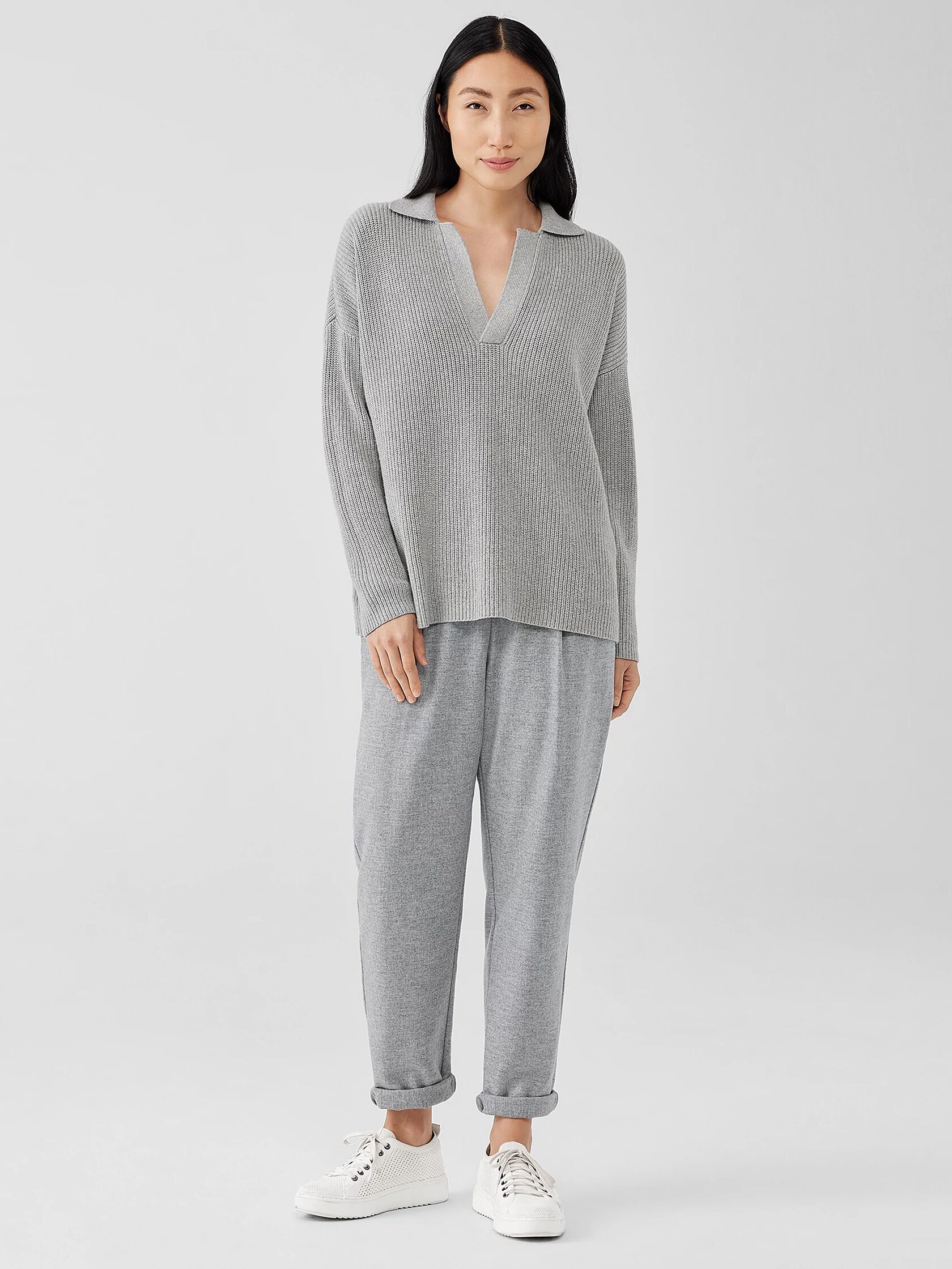 Cotton and Recycled Cashmere Top