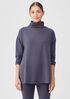 Cozy Brushed Terry Hug Funnel Neck Top