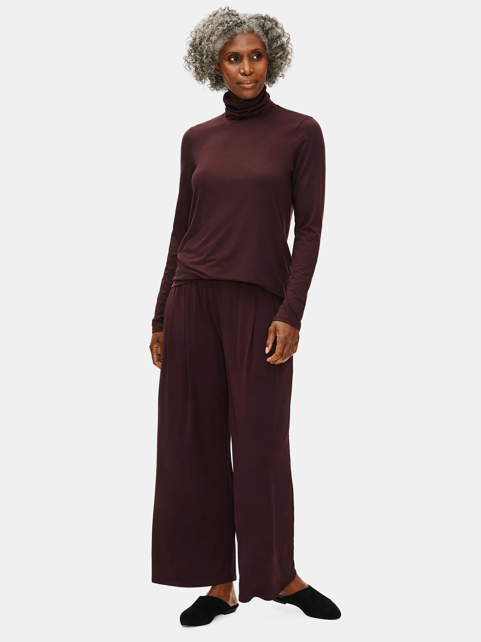 Fine Jersey Scrunch Neck Top