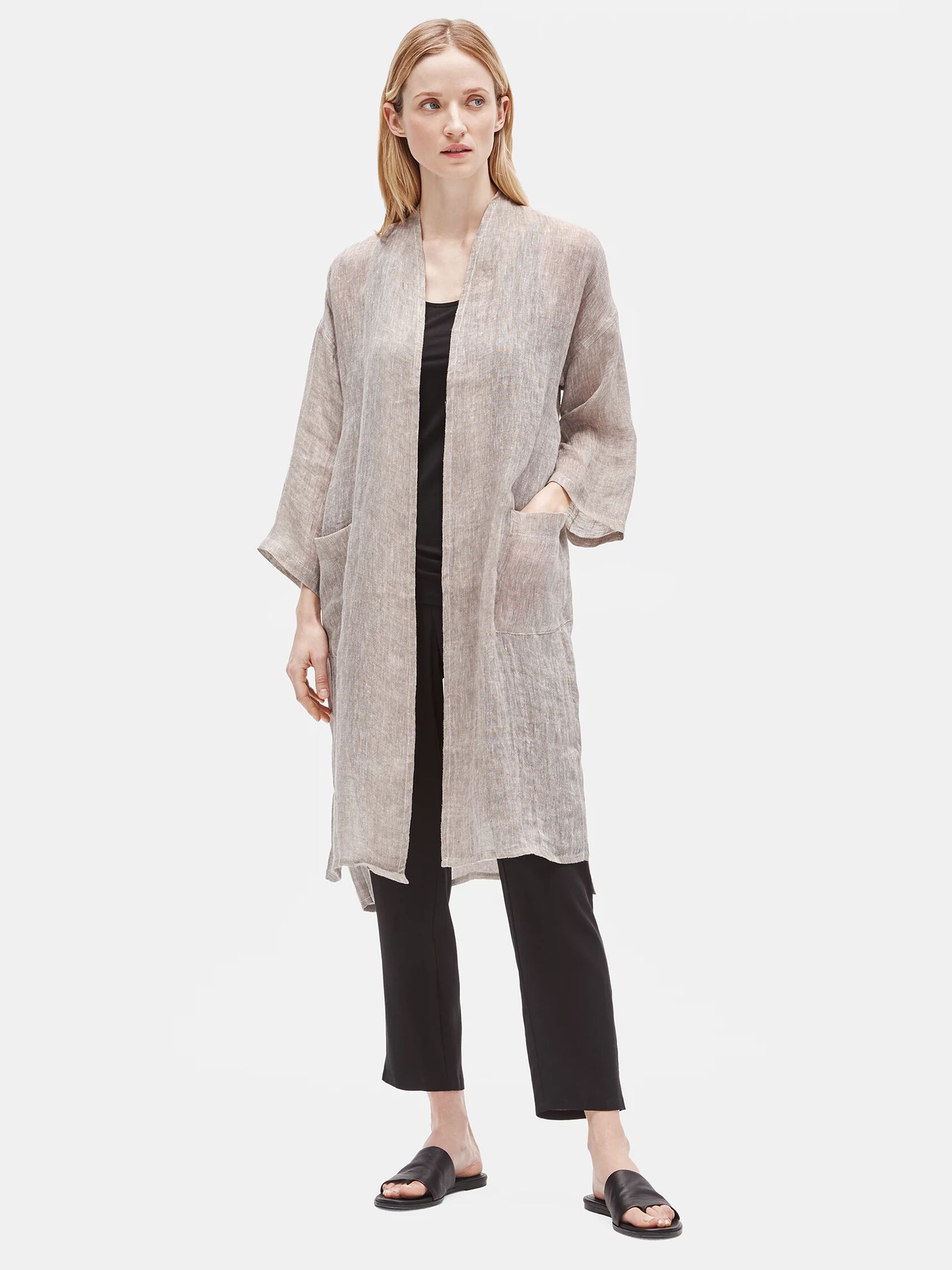 Organic Linen Gauze High Neck Jacket