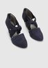 Mary Twist-Front Suede Pump