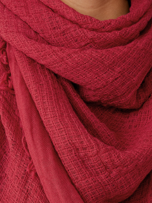Textured Wool Gauze Scarf