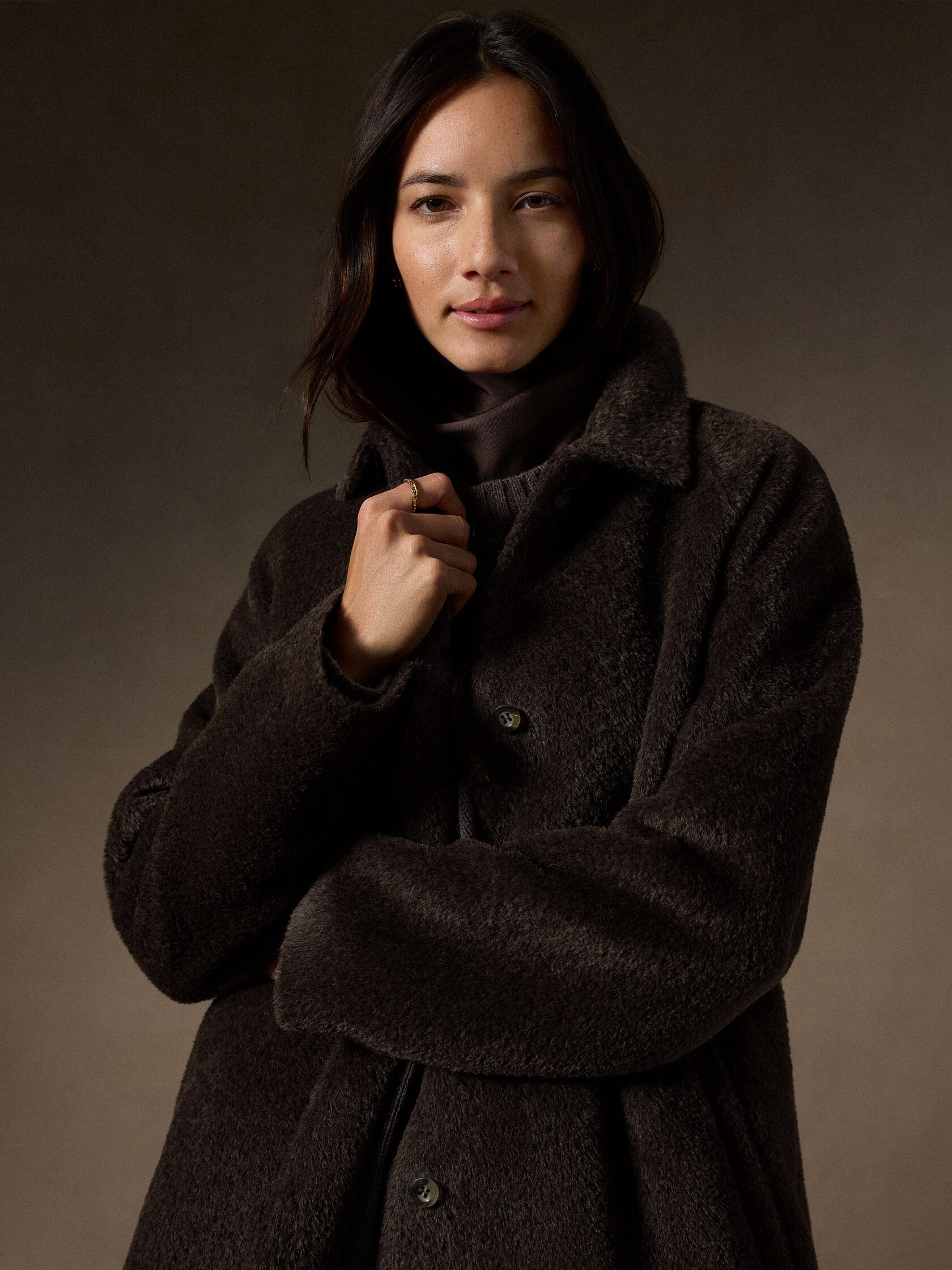 Fine Wool Alpaca Classic Collar Coat
