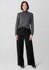 Felted Wool Jersey Wide-Leg Trouser