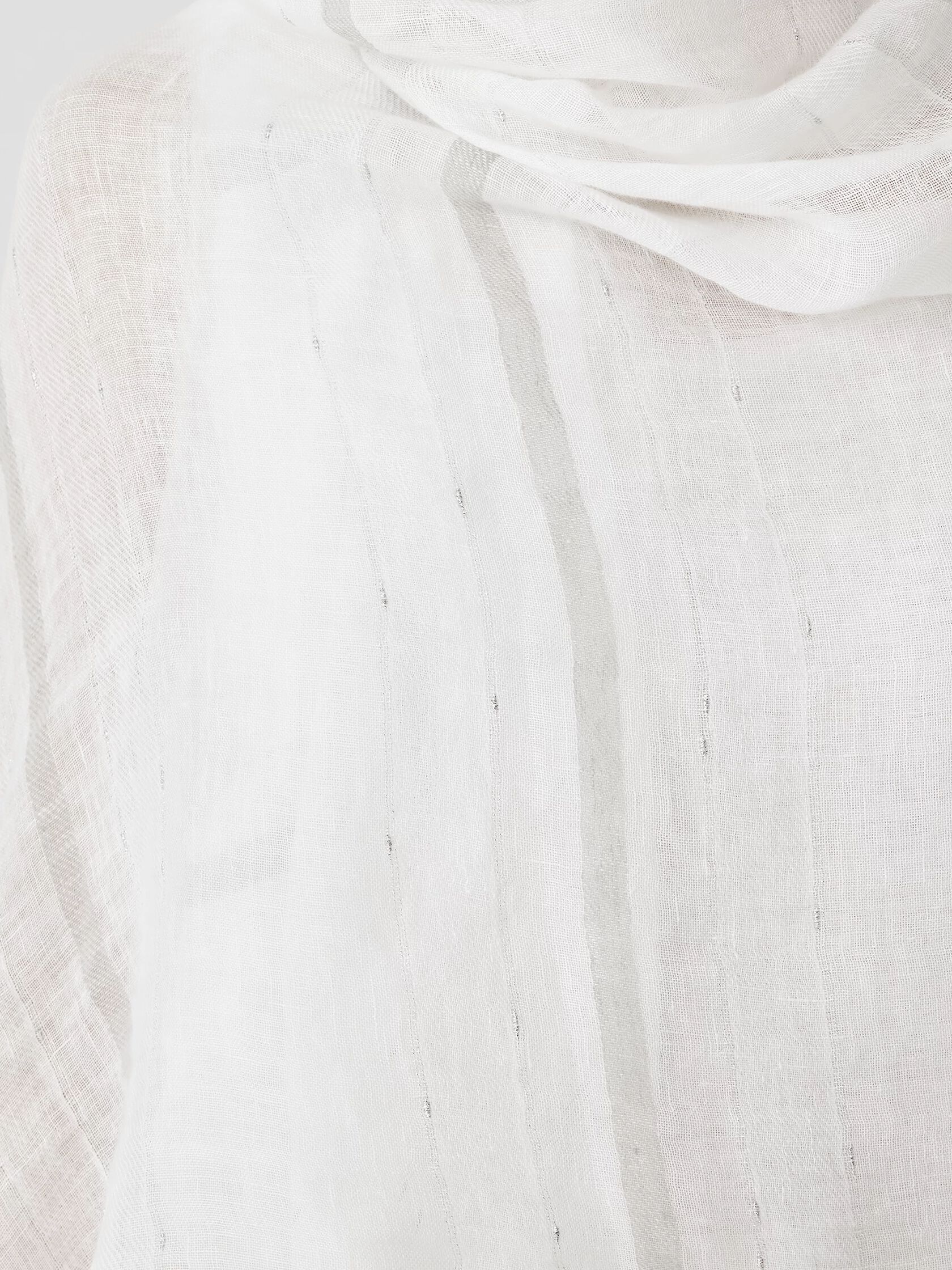 Striped Linen Shimmer Scarf