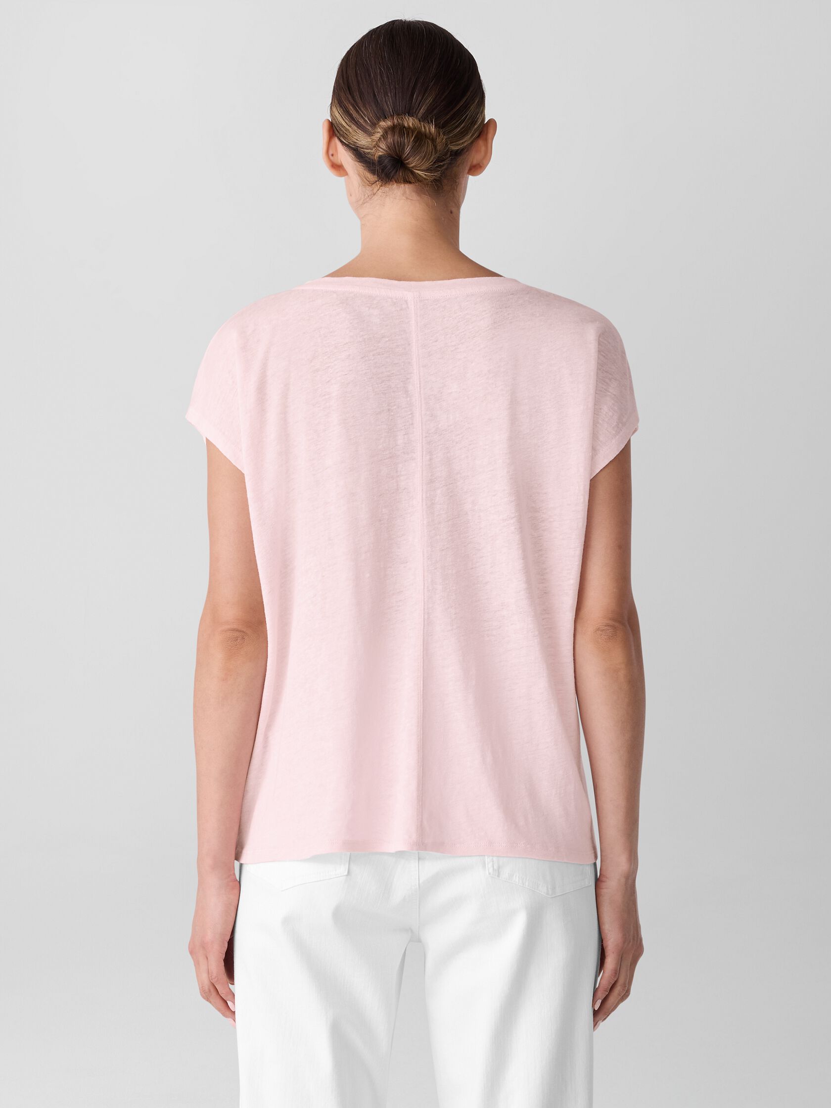 Organic Linen Jersey V-Neck Tee