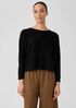 Organic Linen Cotton Jewel Neck Box-Top