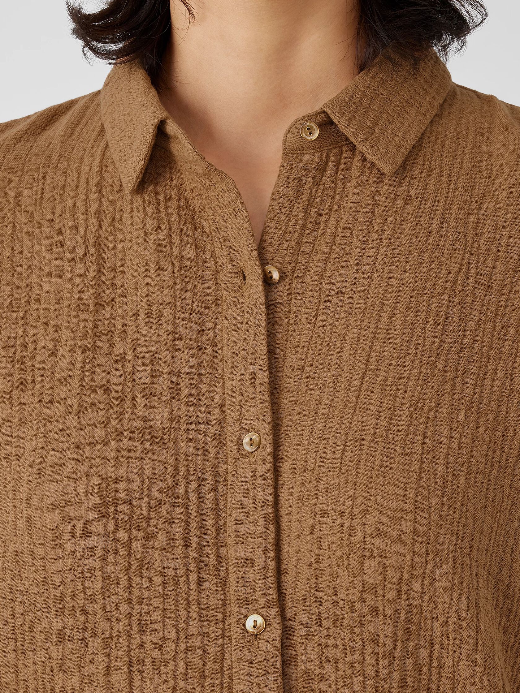 Organic Cotton Gauze Classic Collar Shirt