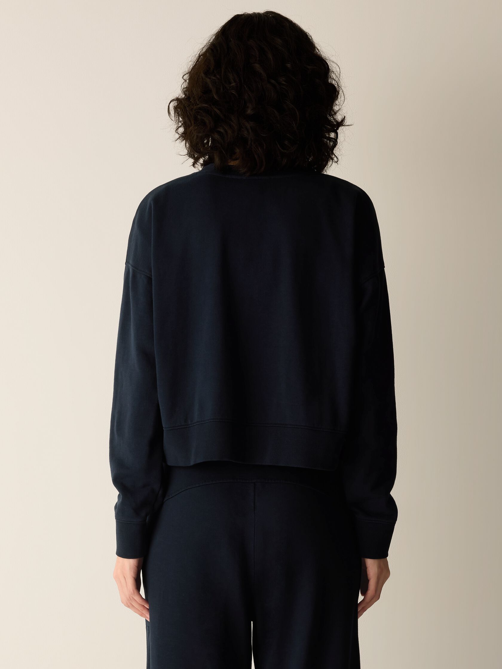 Garment-Dyed Organic Cotton Terry Cropped Box-Top