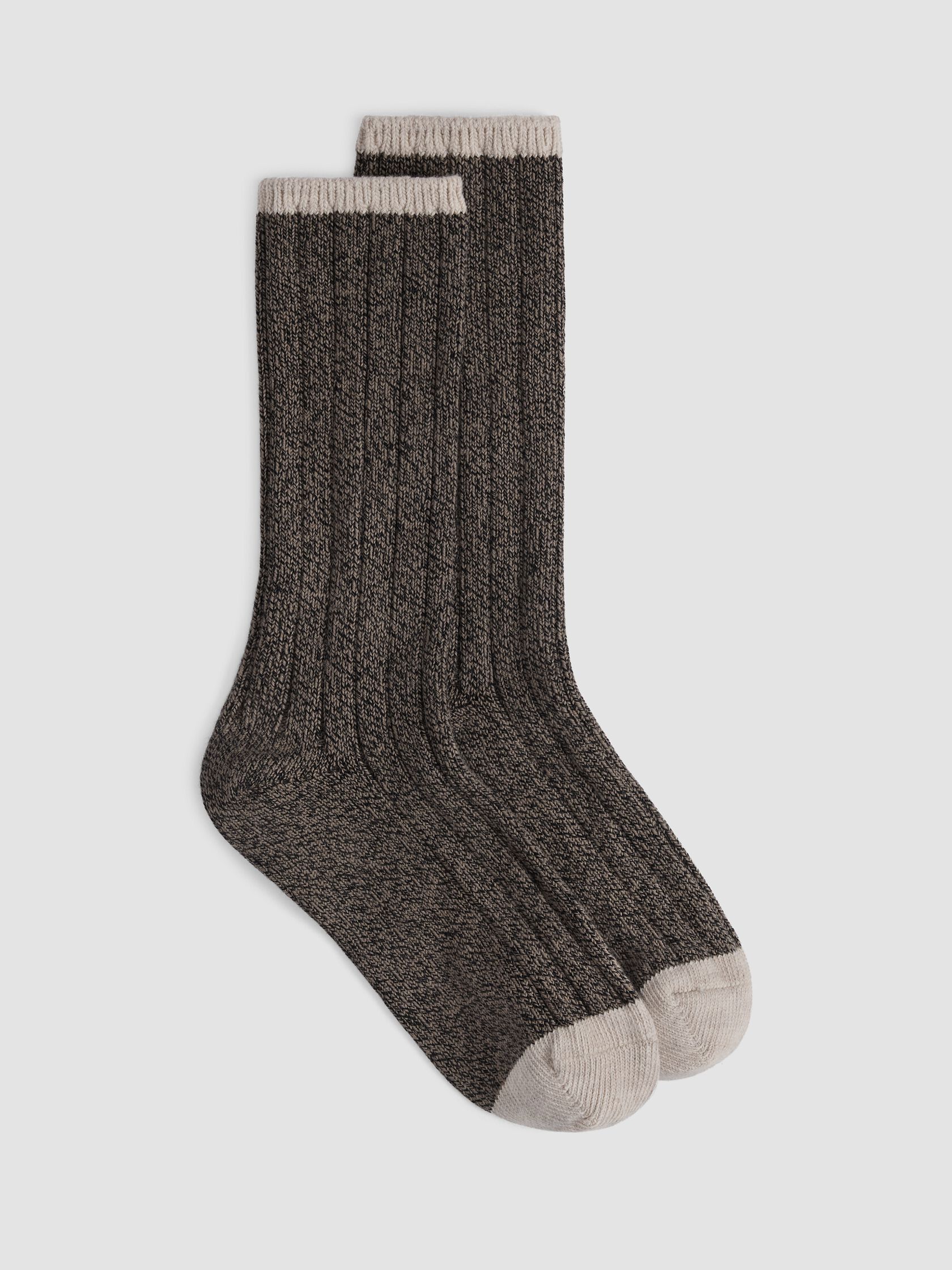 Cotton Marl Ribbed Sock