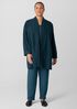 Lightweight Boiled Wool High Collar Jacket in Regenerative Wool