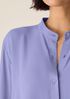 Silk Georgette Crepe Band Collar Top