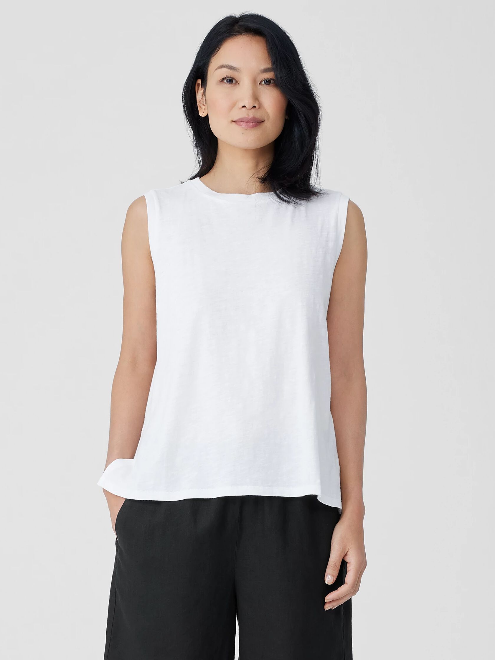 Organic Cotton Slub Crew Neck Tank